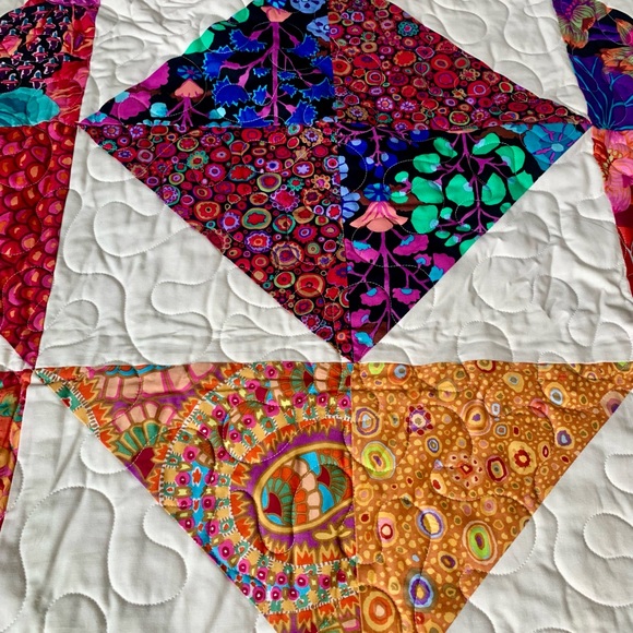 Handmade Kaffe Fassett Print Quilt - Picture 3 of 4
